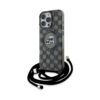 Coque iPhone 16 Pro Karl Lagerfeld IML Crossbody Monogram Karl & Choupette Head MagSafe noire