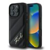 Coque iPhone 16 Pro Karl Lagerfeld Quilted Signature noire