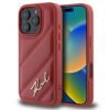 Coque iPhone 16 Pro Karl Lagerfeld Quilted Signature rouge