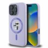 Coque iPhone 16 Pro Karl Lagerfeld Silicone Karl & Choupette Ring MagSafe violette