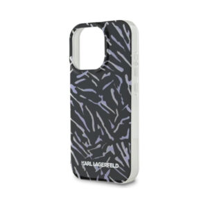 Coque iPhone 16 Pro Karl Lagerfeld Zebra With Cord violette — visuel 5