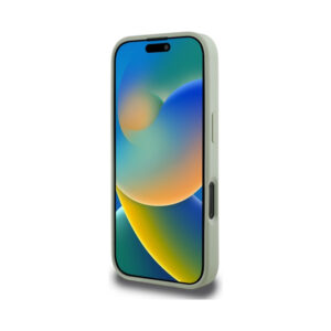 Coque iPhone 16 Pro Max Guess Grained Big 4G Logo Small Classic Logo verte — visuel 5