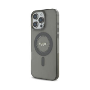 Coque iPhone 16 Pro Max Guess IML Rhinestones MagSafe noire — visuel 2