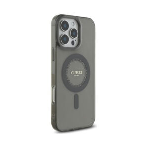 Coque iPhone 16 Pro Max Guess IML Rhinestones MagSafe noire — visuel 4