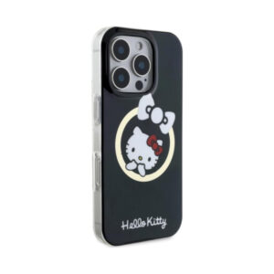 Coque iPhone 16 Pro Max Hello Kitty IML Fun Bow MagSafe noire — visuel 4