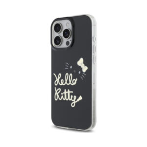 Coque iPhone 16 Pro Max Hello Kitty IML Golden Diva MagSafe noire — visuel 2