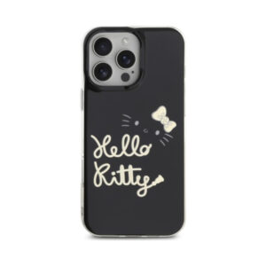 Coque iPhone 16 Pro Max Hello Kitty IML Golden Diva MagSafe noire — visuel 3
