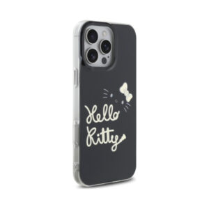 Coque iPhone 16 Pro Max Hello Kitty IML Golden Diva MagSafe noire — visuel 4