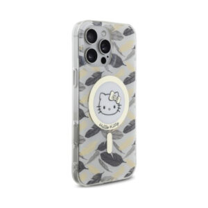 Coque iPhone 16 Pro Max Hello Kitty IML Golden Leaves MagSafe blanche — visuel 4