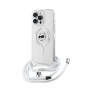 Coque iPhone 16 Pro Max Karl Lagerfeld IML Choupette Head & Cord MagSafe transparente
