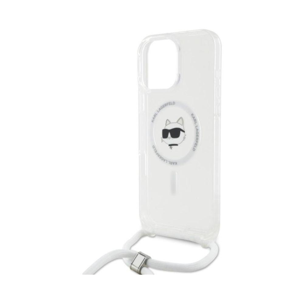 Coque iPhone 16 Pro Max Karl Lagerfeld IML Choupette Head & Cord MagSafe transparente — visuel 5