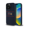 Coque iPhone 16 Pro Max Red Bull Silicone Horizontal Logo MagSafe bleu marine