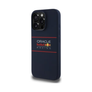 Coque iPhone 16 Pro Max Red Bull Silicone Horizontal Logo MagSafe bleu marine — visuel 2