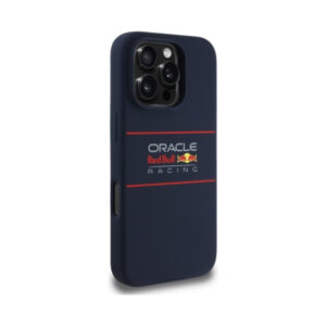 Coque iPhone 16 Pro Max Red Bull Silicone Horizontal Logo MagSafe bleu marine — visuel 4