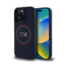 Coque iPhone 16 Pro Max Red Bull Silicone Red Ring MagSafe bleu marine