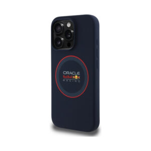 Coque iPhone 16 Pro Max Red Bull Silicone Red Ring MagSafe bleu marine — visuel 2