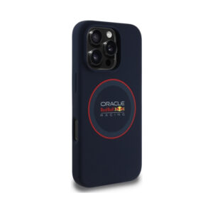 Coque iPhone 16 Pro Max Red Bull Silicone Red Ring MagSafe bleu marine — visuel 4