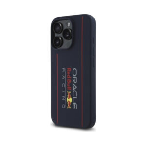 Coque iPhone 16 Pro Max Red Bull Silicone Vertical Logo MagSafe bleu marine — visuel 2