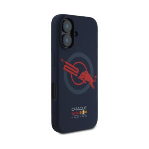 Coque iPhone 16 Red Bull HC Silicone Logo Red Lining MagSafe bleu marine — visuel 4
