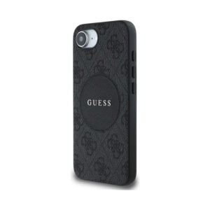 Coque iPhone 16e Guess 4G Circle Classic Logo MagSafe noire — visuel 2