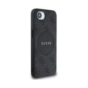 Coque iPhone 16e Guess 4G Circle Classic Logo MagSafe noire — visuel 4