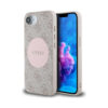 Coque iPhone 16e Guess 4G Circle Classic Logo MagSafe rose