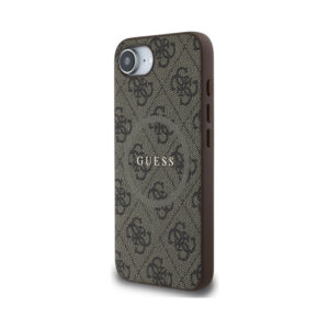 Coque iPhone 16e Guess 4G Ring Classic Logo MagSafe brune — visuel 2