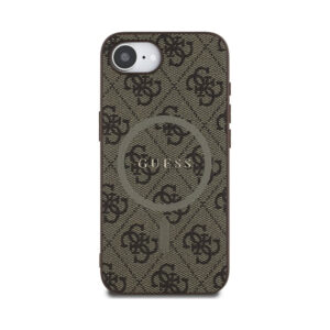 Coque iPhone 16e Guess 4G Ring Classic Logo MagSafe brune — visuel 3