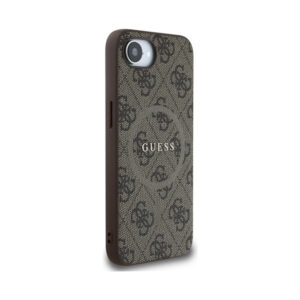 Coque iPhone 16e Guess 4G Ring Classic Logo MagSafe brune — visuel 4