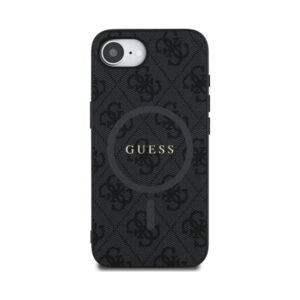 Coque iPhone 16e Guess 4G Ring Classic Logo MagSafe noire — visuel 3