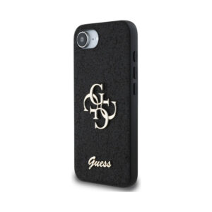 Coque iPhone 16e Guess Fixed Glitter Big 4G noire — visuel 2