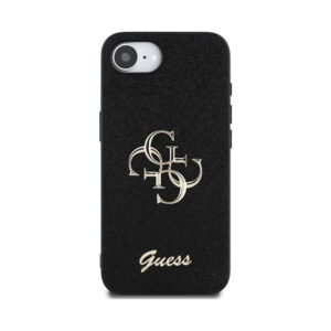Coque iPhone 16e Guess Fixed Glitter Big 4G noire — visuel 3