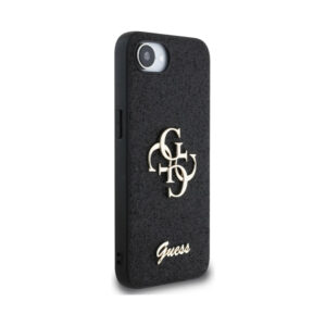 Coque iPhone 16e Guess Fixed Glitter Big 4G noire — visuel 4