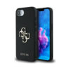 Coque iPhone 16e Guess Grained Big 4G Logo Small Classic Logo noire