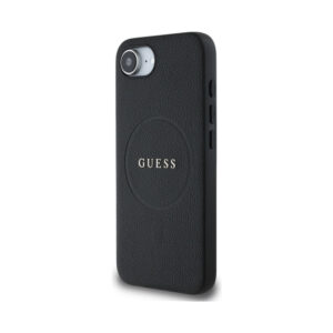 Coque iPhone 16e Guess Grained Ring MagSafe noire — visuel 2
