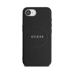 Coque iPhone 16e Guess Grained Ring MagSafe noire — visuel 3