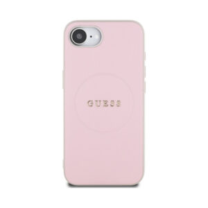 Coque iPhone 16e Guess Grained Ring MagSafe rose — visuel 3