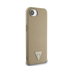 Coque iPhone 16e Guess Grained Triangle MagSafe brune — visuel 4
