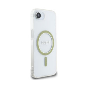 Coque iPhone 16e Guess IML Glitter Circle MagSafe transparente — visuel 4