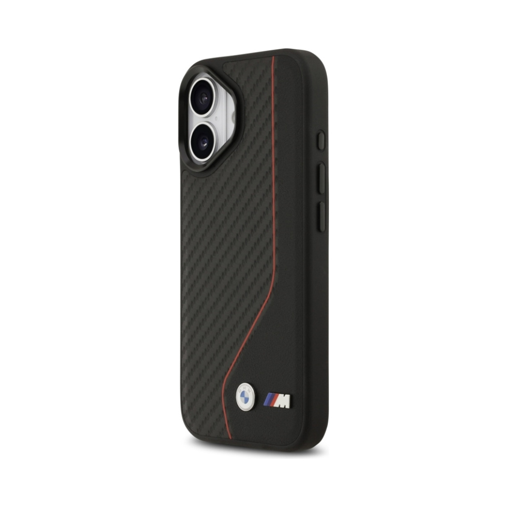 Coque iPhone 17 BMW M Carbon Line & Logo MagSafe rouge — visuel 2