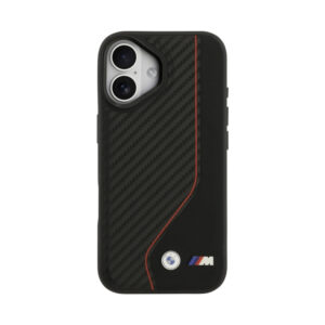 Coque iPhone 17 BMW M Carbon Line & Logo MagSafe rouge — visuel 3