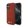 Coque iPhone 17 BMW M FW Metal Logo MagSafe rouge