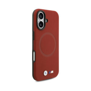 Coque iPhone 17 BMW M FW Metal Logo MagSafe rouge — visuel 4