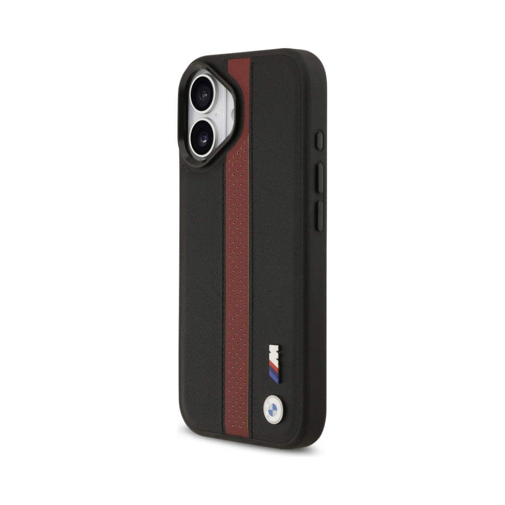 Coque iPhone 17 BMW M Perforated Stripe Logo MagSafe rouge — visuel 2