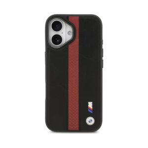 Coque iPhone 17 BMW M Perforated Stripe Logo MagSafe rouge — visuel 3