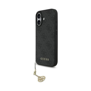 Coque iPhone 17 Guess 4G Charms Collection MagSafe noire