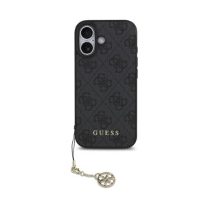 Coque iPhone 17 Guess 4G Charms Collection MagSafe noire — visuel 2
