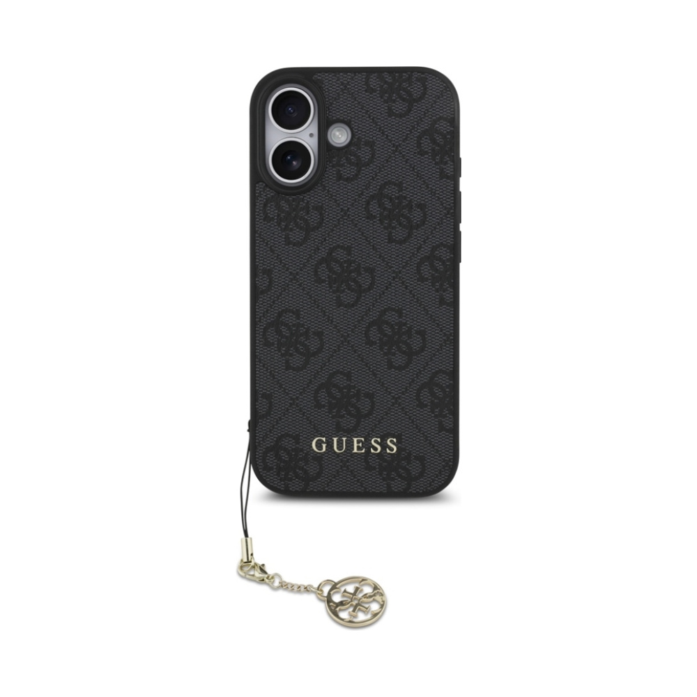 Coque iPhone 17 Guess 4G Charms Collection MagSafe noire — visuel 2