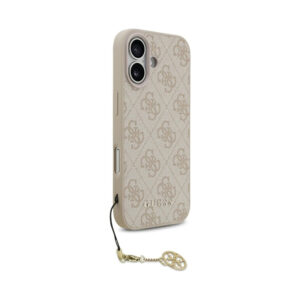 Coque iPhone 17 Guess 4G Charms Collection MagSafe rose