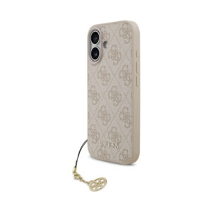 Coque iPhone 17 Guess 4G Charms Collection MagSafe rose — visuel 3